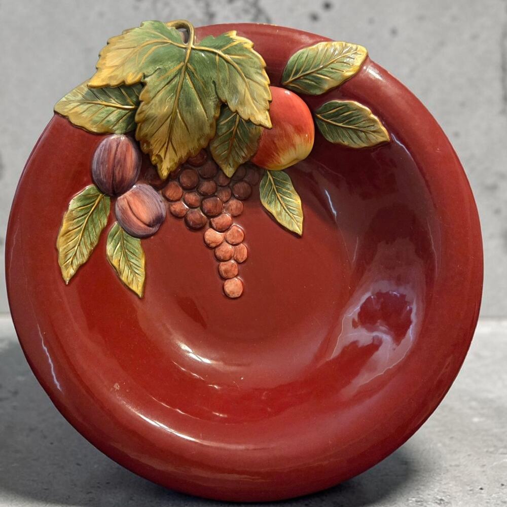 Fitz and Floyd Classics Renaissance Collection Footed Bowl Large Handpainted
